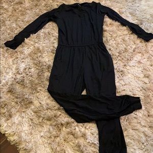 Black Jumpsuit — LONG SLEEVE! Sz Small